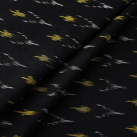  Black Mercerised Cotton Pochampally Ikat Fabric