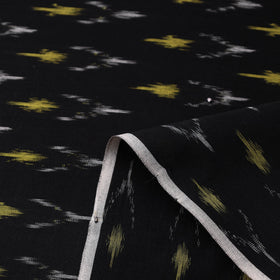  Black Mercerised Cotton Pochampally Ikat Fabric