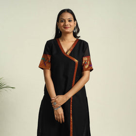  Black Mercerised Cotton Straight Dharwad Kurta