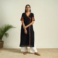  Black Mercerised Cotton Straight Dharwad Kurta