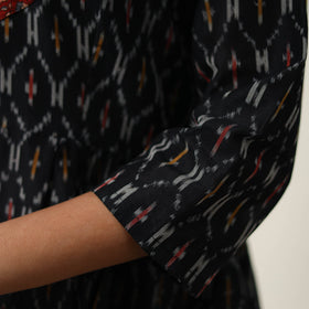  Mercerized Cotton Flared Pochampally Ikat Dress