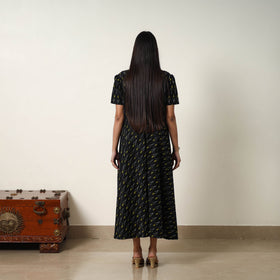  Mercerized Cotton Flared Pochampally Ikat Dress