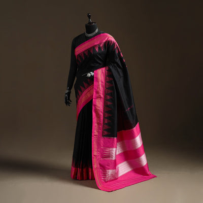 Mercerized cotton gadwal ilkal saree with temple zari