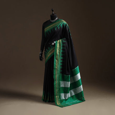 Mercerized cotton gadwal ilkal saree with temple zari