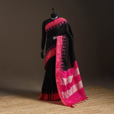 Mercerized cotton ilkal saree with chikki paras border 05