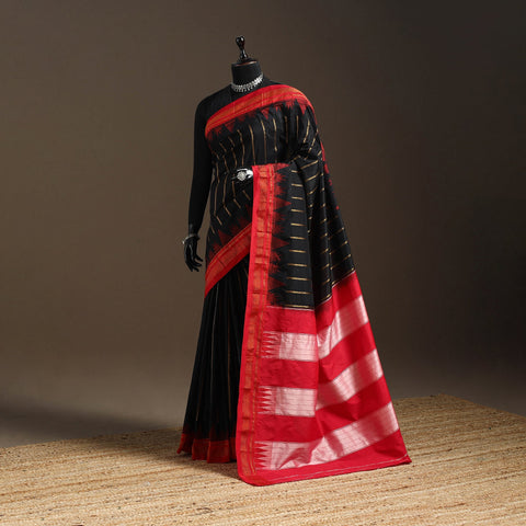 Mercerized cotton zari stripes ilkal saree with chikki