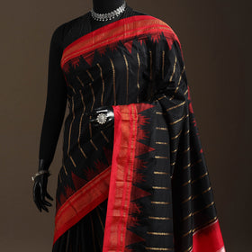 Mercerized cotton zari stripes ilkal saree with chikki
