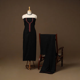 Merino wool hand embroidery 3pc unstitched dress material