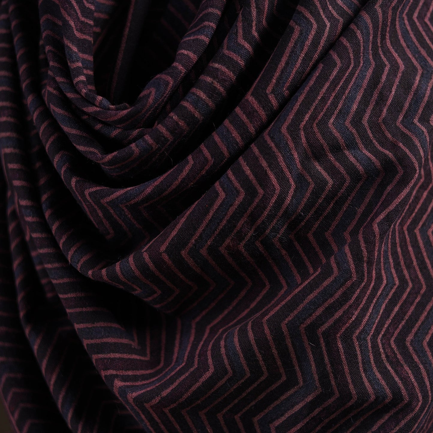 Black - merino wool natural dyed handwoven hand shawl 18