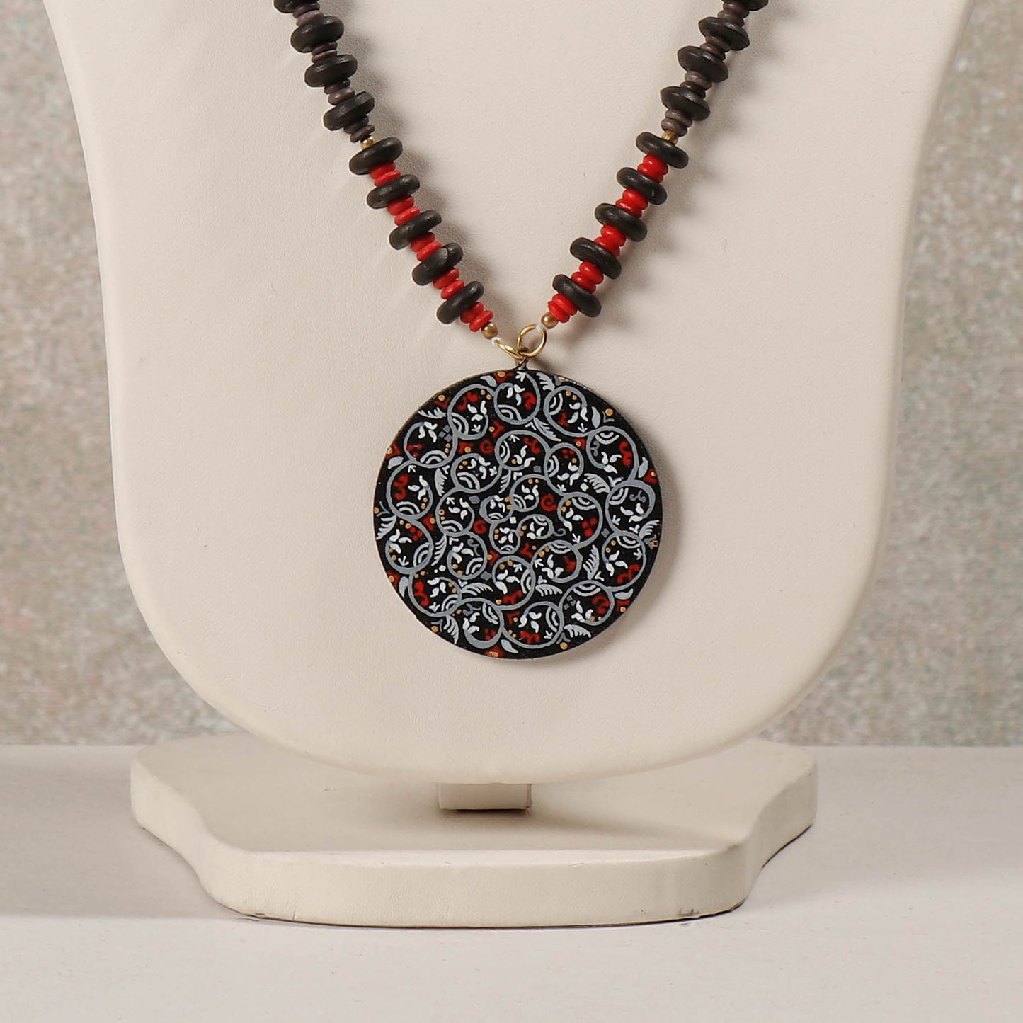 miniature handpainted necklace