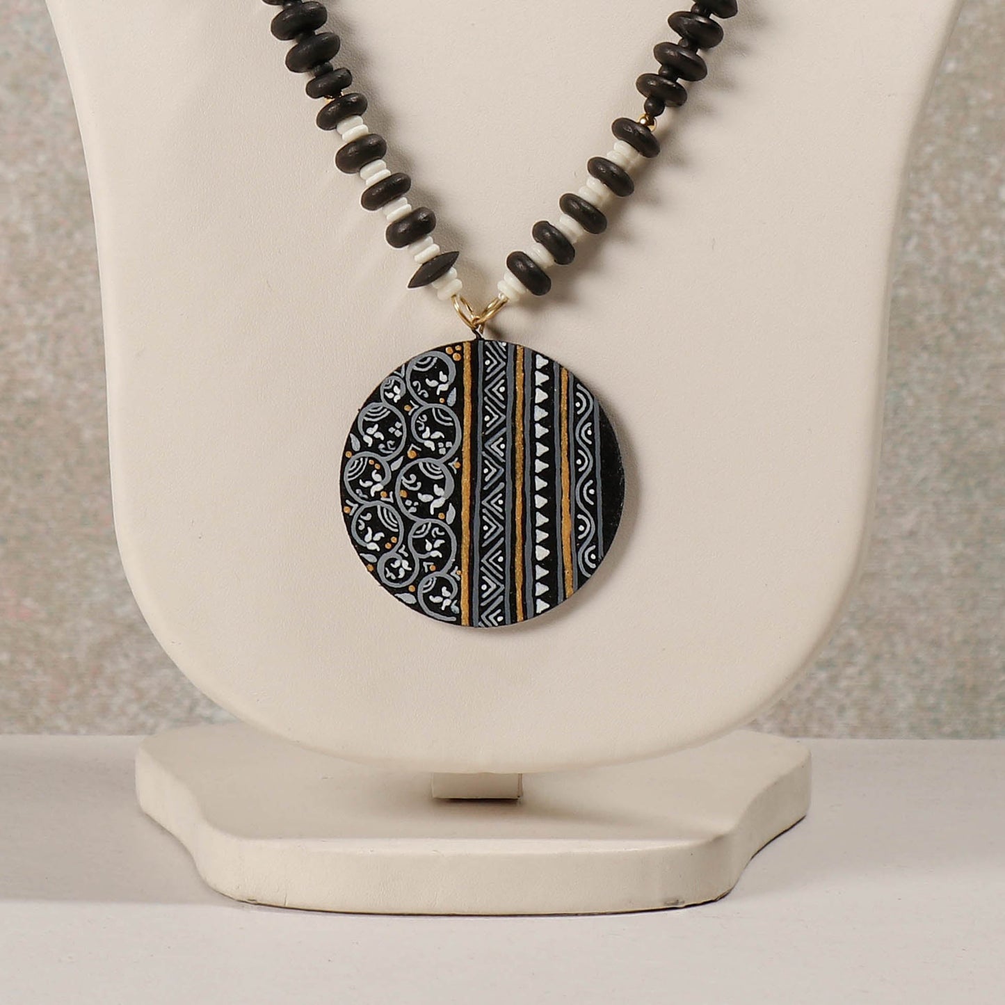 miniature handpainted necklace