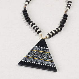  Miniature Handpainted Wooden Necklace With Beads 