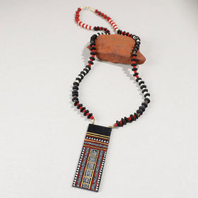 Buy Miniature Handpainted Wooden Necklace With Beads Online at iTokri.com