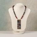  Miniature Hand-painted Wooden Necklace With Beads 