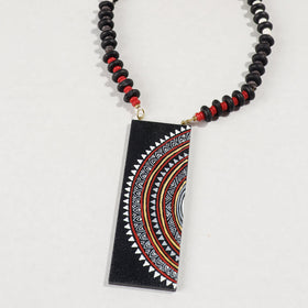 Buy Miniature Handpainted Wooden Necklace With Beads Online at iTokri.com
