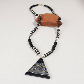  Miniature Handpainted Wooden Necklace With Beads 