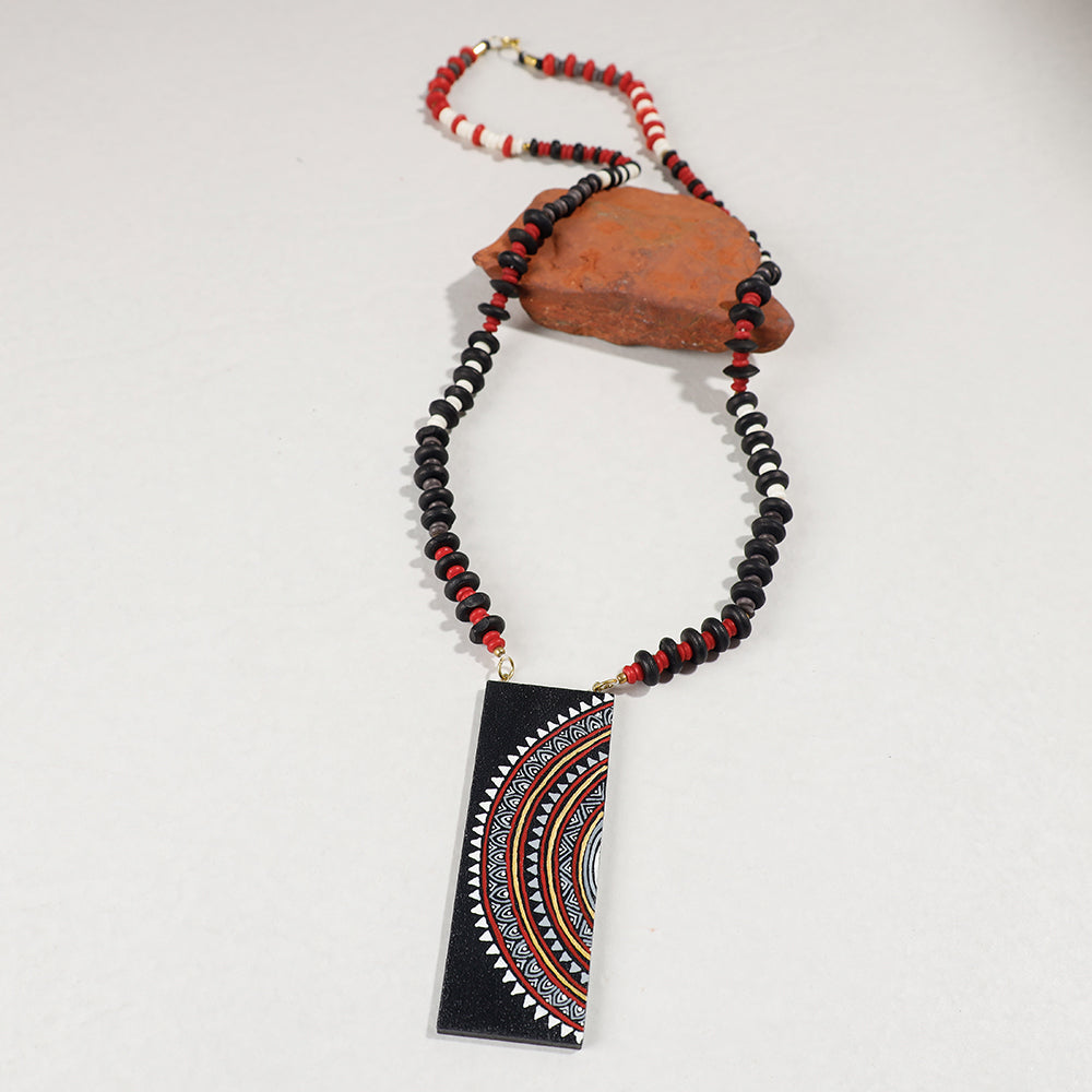 Buy Miniature Handpainted Wooden Necklace With Beads Online at iTokri.com