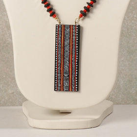 Miniature Handpainted Wooden Necklace With Beads