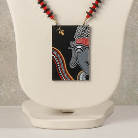 Miniature Handpainted Wooden Necklace With Beads