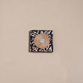 Black - mirror work handmade fabart jute magnet 12