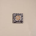 Black - mirror work handmade fabart jute magnet 13