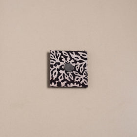 Black - mirror work handmade fabart jute magnet 13