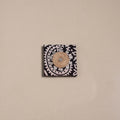 Black - mirror work handmade fabart jute magnet 14