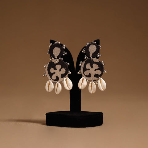 Mishti shell & ghungroo work fabart handmade earrings