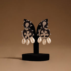 Mishti shell & ghungroo work fabart handmade earrings