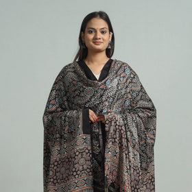  Modal Silk Block Print Ajrakh Dupatta