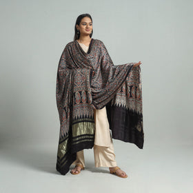 Modal Silk Block Print Ajrakh Dupatta