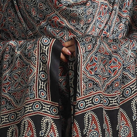 Modal Silk Block Print Ajrakh Dupatta