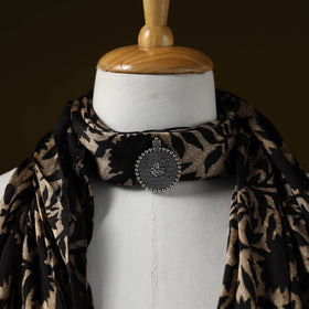 Modal silk pendant necklace scarf 45 - handcrafted