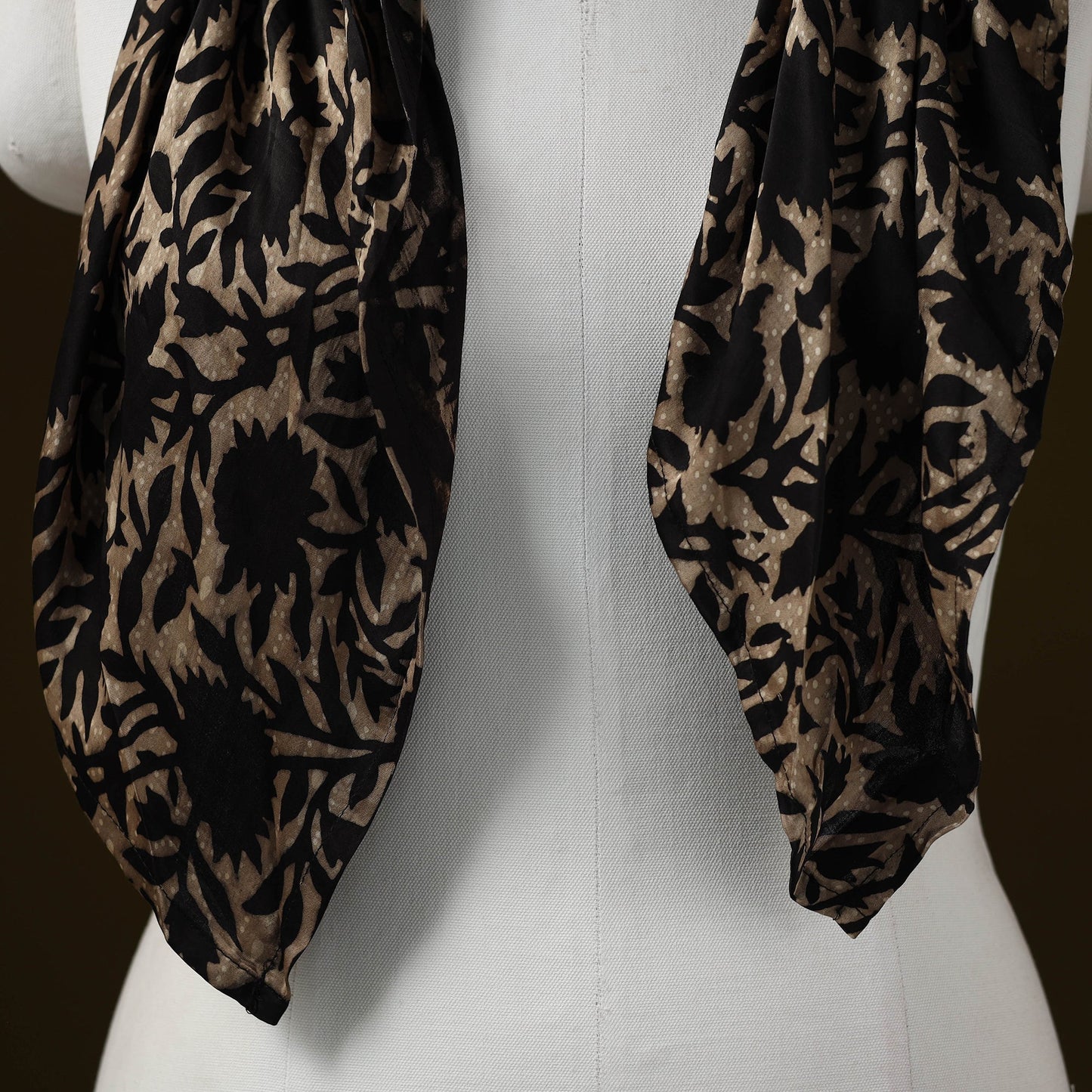 Modal silk pendant necklace scarf 45 - handcrafted