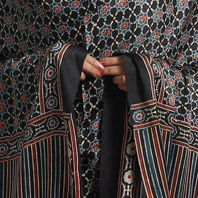 Black - modal silk dupatta 64 - handcrafted