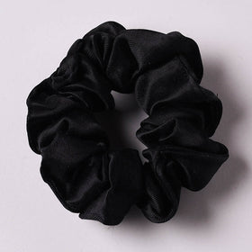 Black Modal Silk Elastic Handmade Rubber Band/Scrunchie