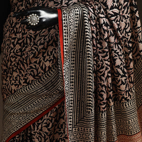 Modal silk hand bagru saree 38 - handcrafted