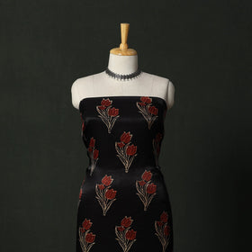 Modal silk hand block bagru print 2pc unstitched dress