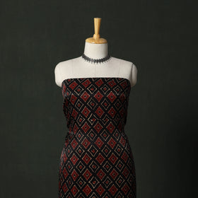 Modal silk hand block bagru print 2pc unstitched dress