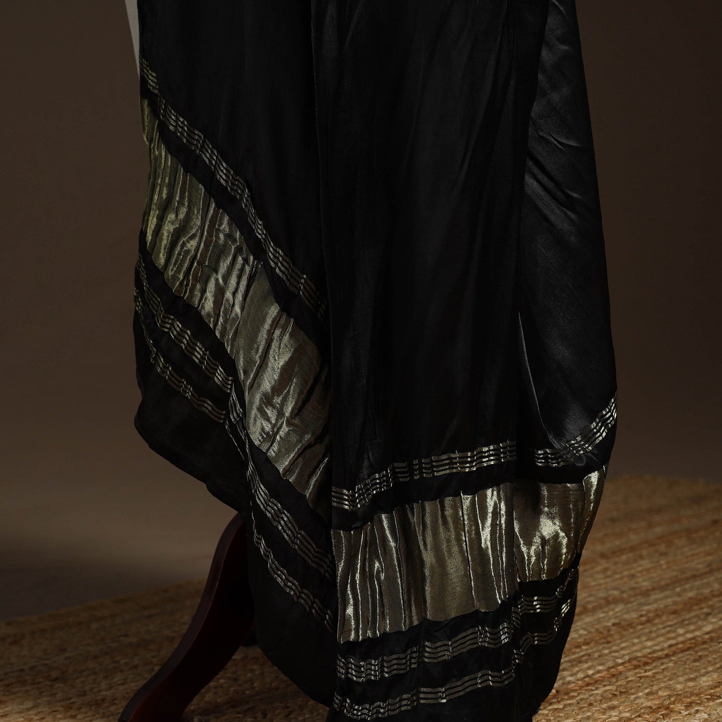 Modal silk natural dyed plain dupatta with lagdi patta 01