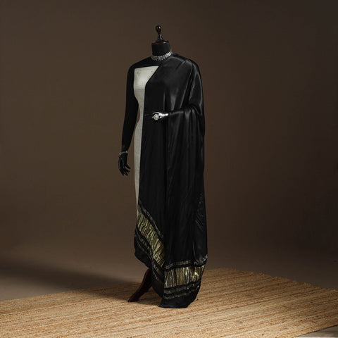 Modal silk natural dyed plain dupatta with lagdi patta 01