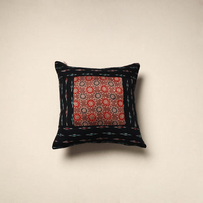 Modal silk patch pochampally ikat cushion cover 05