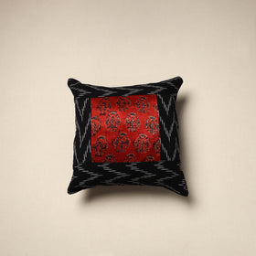 Modal silk patch pochampally ikat cushion cover 07