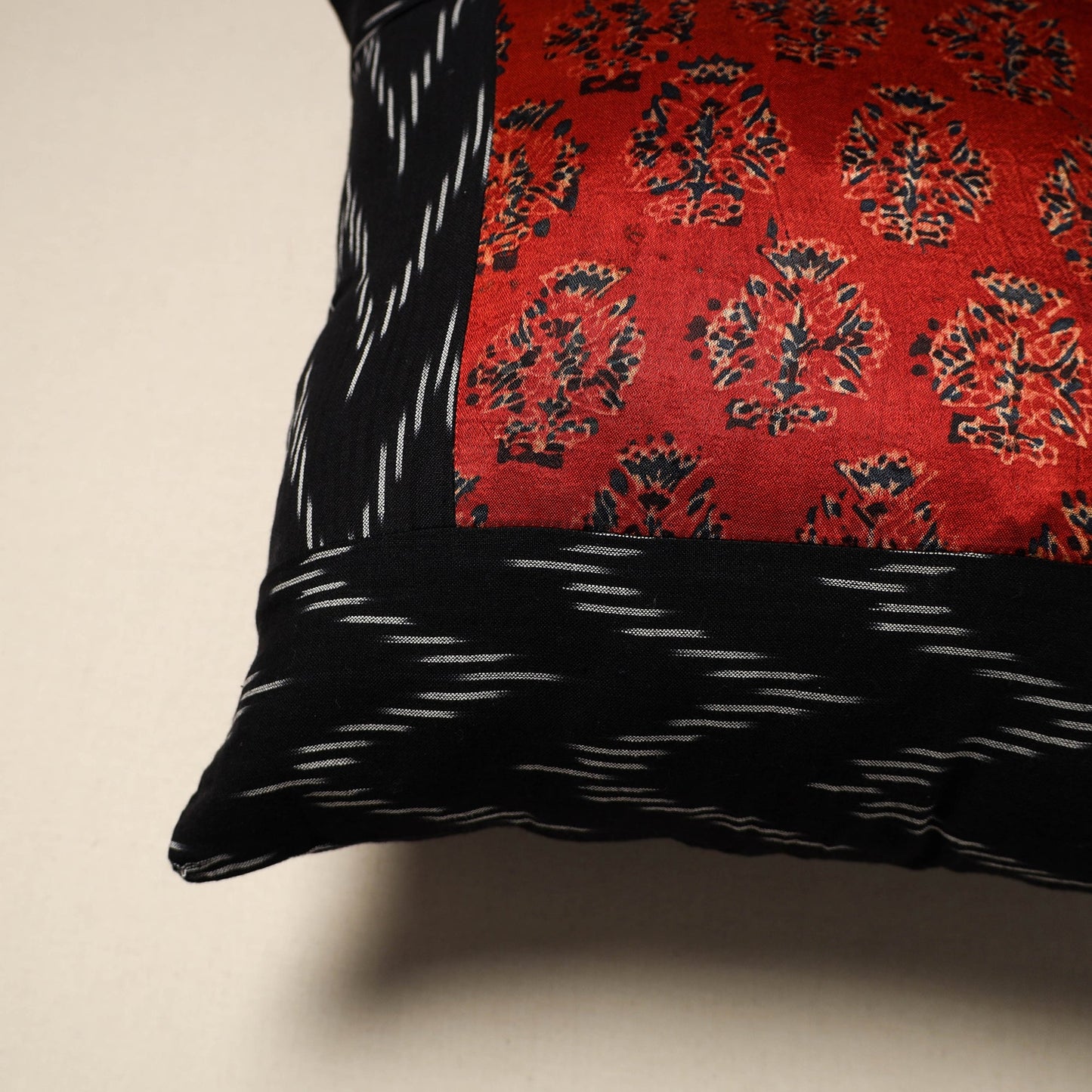 Modal silk patch pochampally ikat cushion cover 07