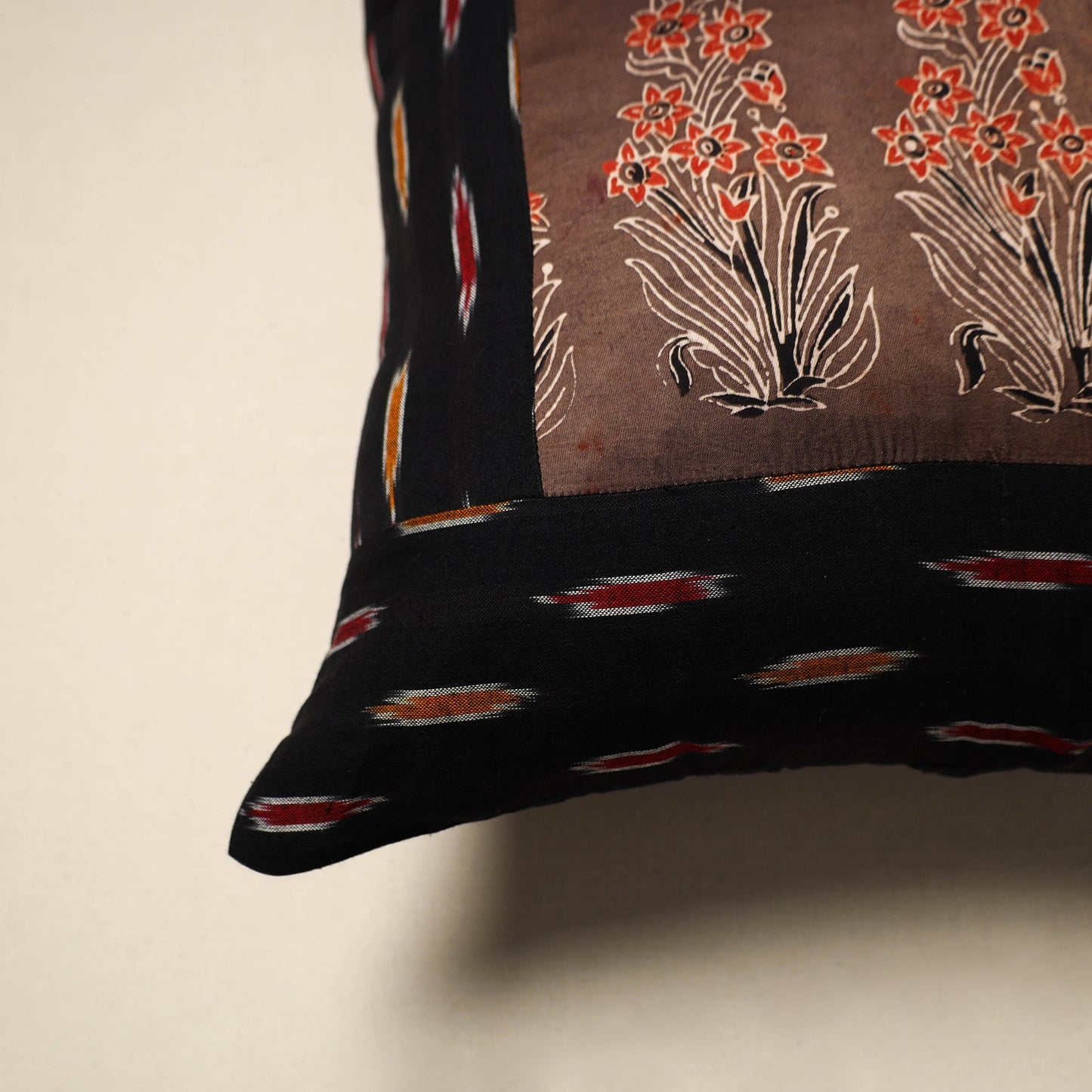 Modal silk patch pochampally ikat cushion cover 21