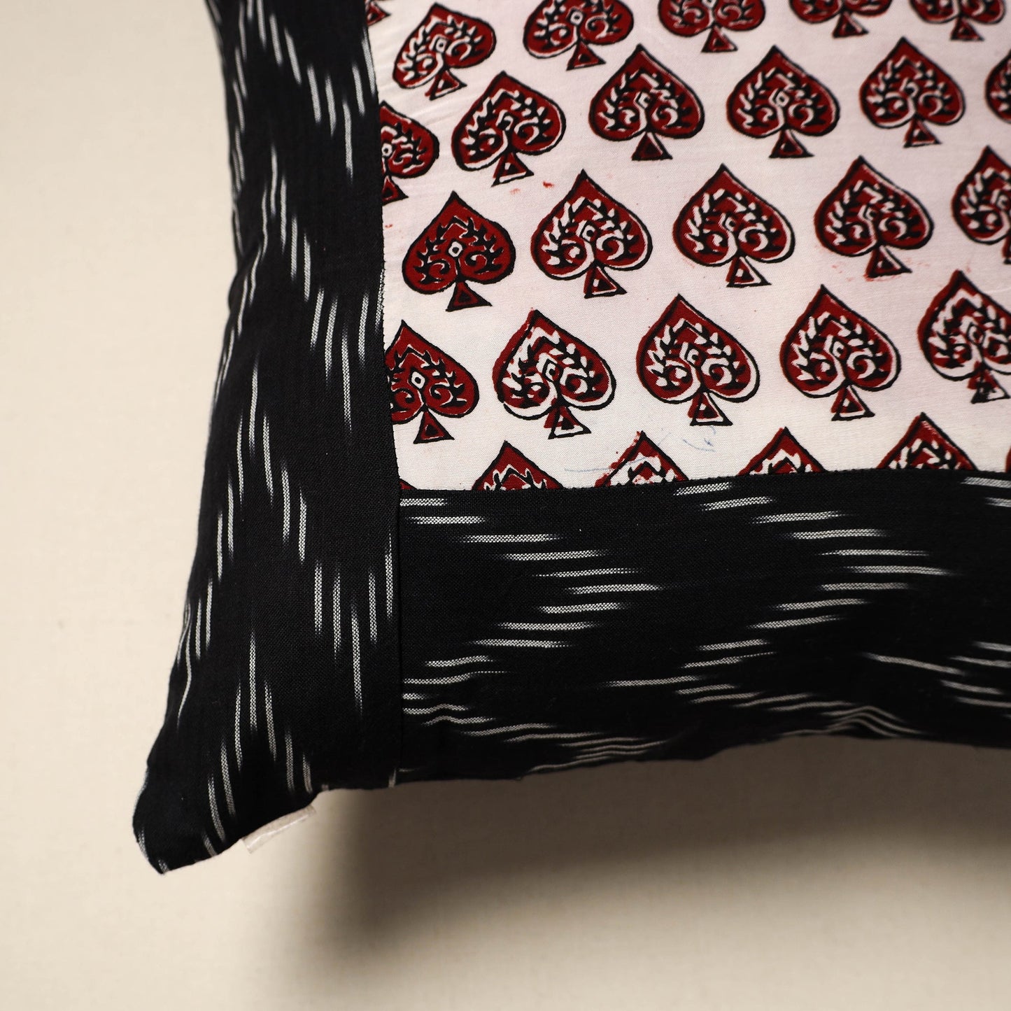 Modal silk patch pochampally ikat cushion cover 23