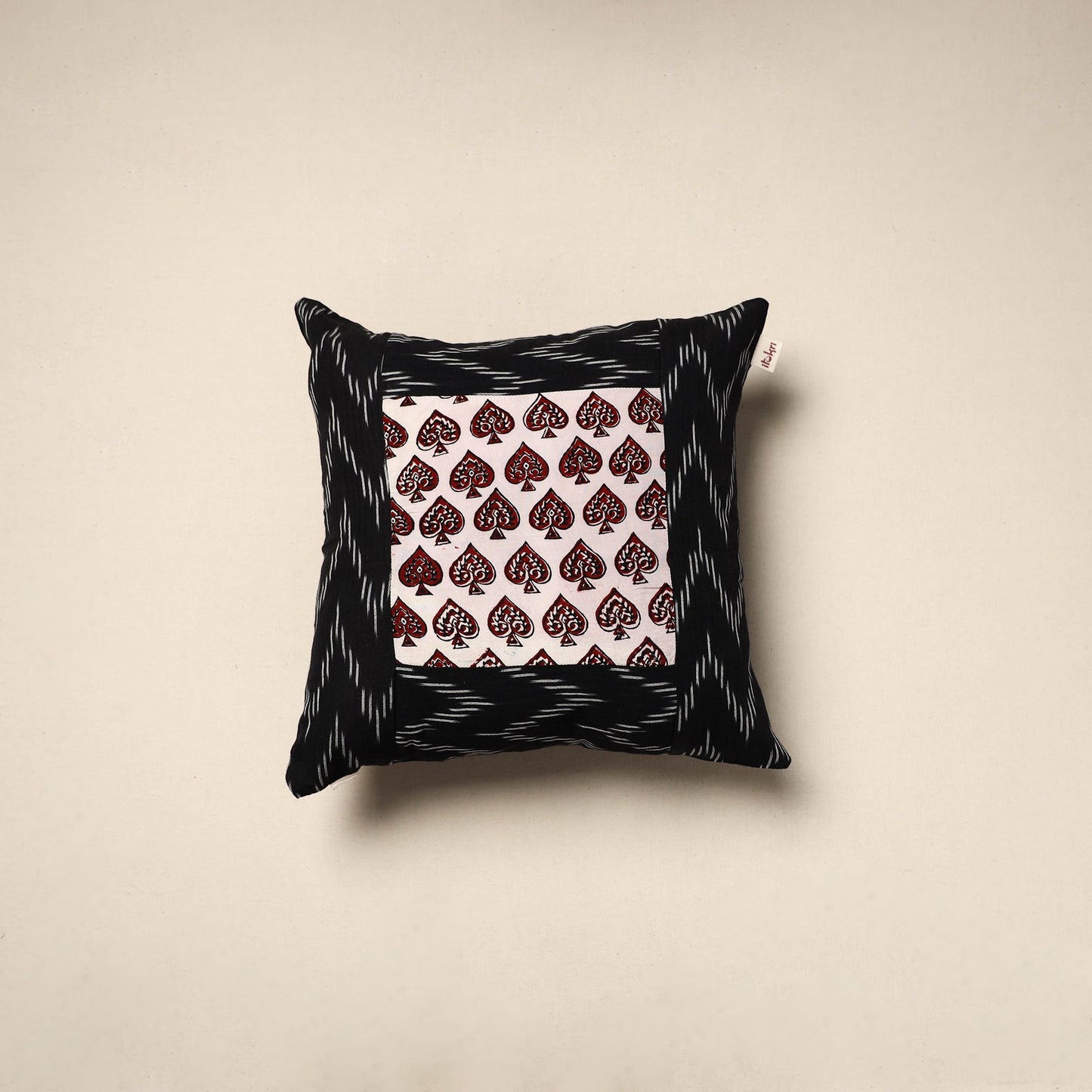 Modal silk patch pochampally ikat cushion cover 23