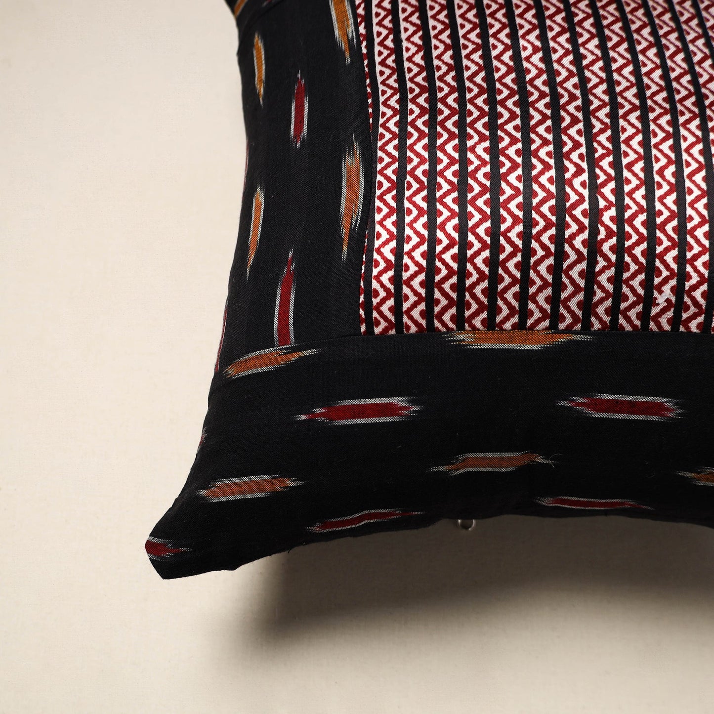 Modal silk patch pochampally ikat cushion cover 27