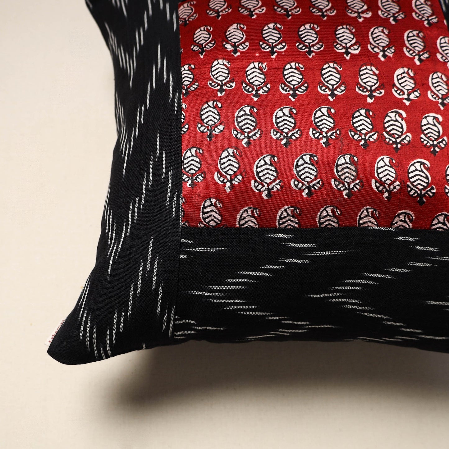 Modal silk patch pochampally ikat cushion cover 28