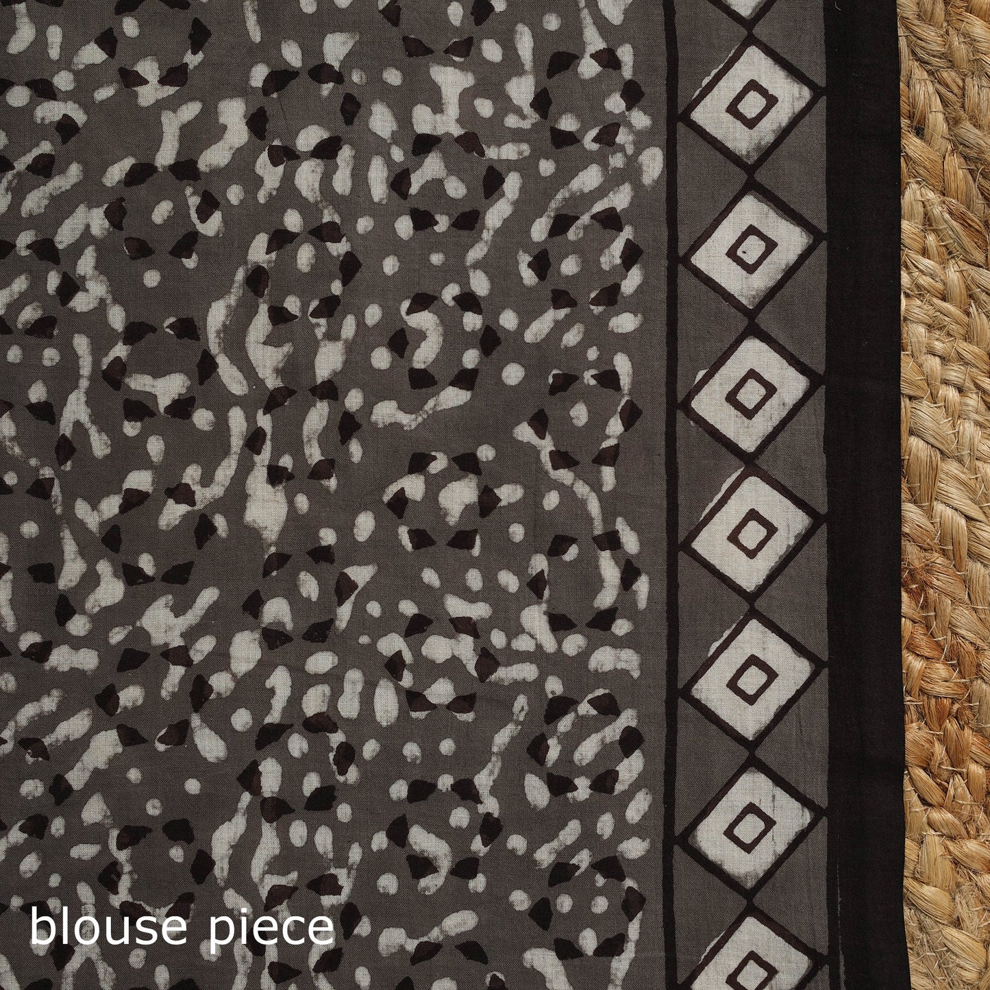 Black - mul cotton bagru saree 10 - handcrafted